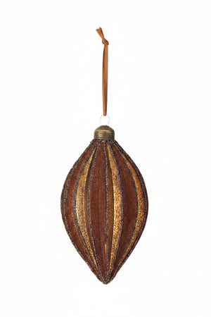 Bronze and Chocolate Mercury Glass Ornaments | Ball & Finial