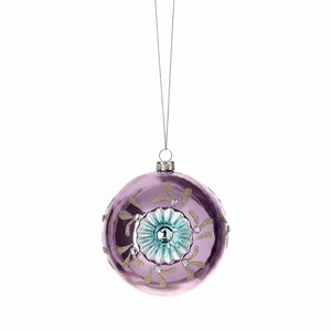 4" Pink and Silver Reflector Ornament