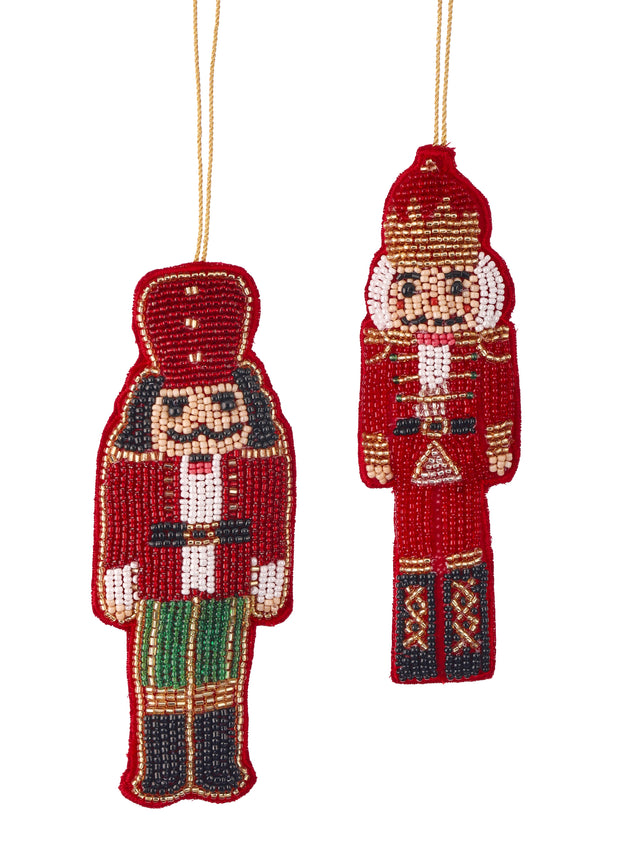 6.5" Beaded Nutcracker Ornament | Available in Two Styles