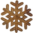 12 inch Mango Wood Snowflake Ornament