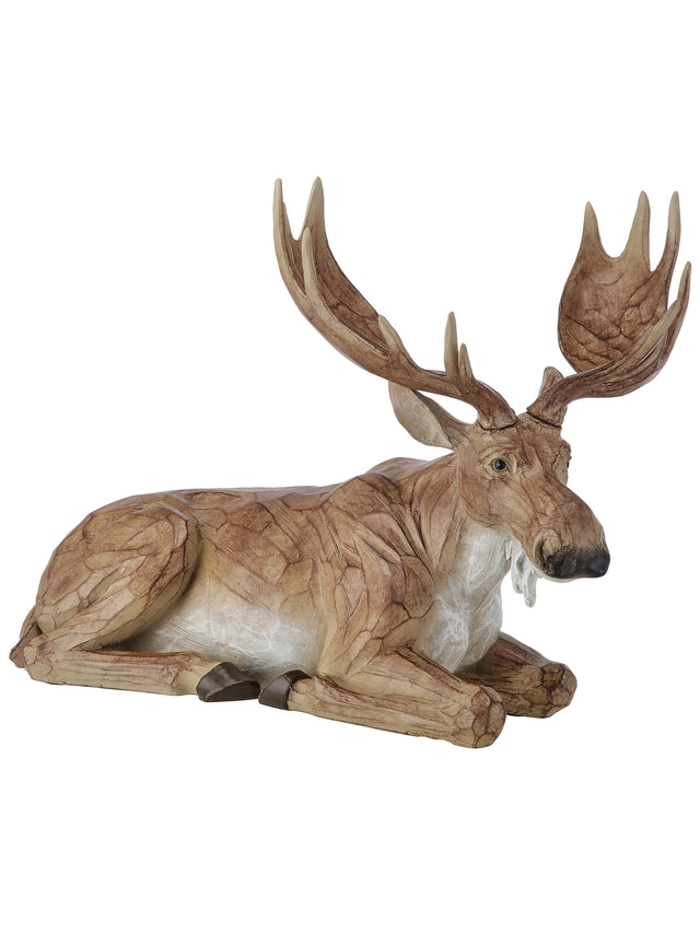 24" Resin Sitting Moose