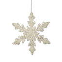 12" White | Platinum Sequin/Pearl Snowflake
