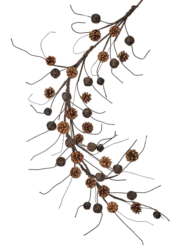 48" Rustic Bell/Cone Garland
