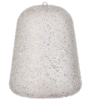 8" Glitter Bead Gum Drop Ornaments | Set of 2 | Pink or Clear Iridescent