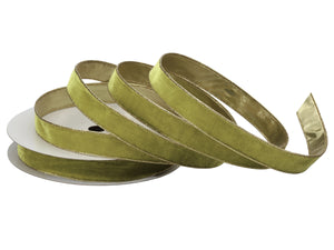 1" x 20 Yards Wired Velvet Ribbon with Metallic Edge | Available in MANY Colors