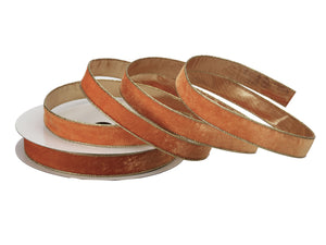 1" x 20 Yards Wired Velvet Ribbon with Metallic Edge | Available in MANY Colors