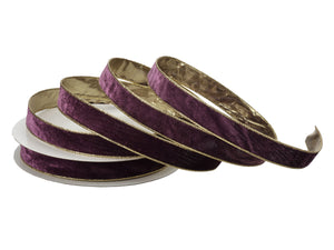 1" x 20 Yards Wired Velvet Ribbon with Metallic Edge | Available in MANY Colors