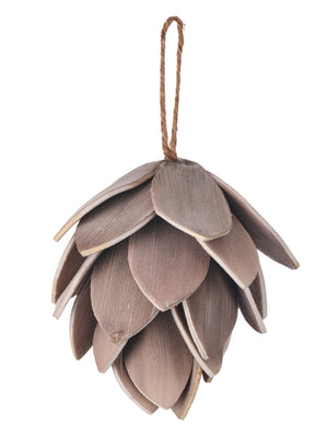 8" Foam Pinecone Ornament | Available in Warm Brown & Cream/Brown