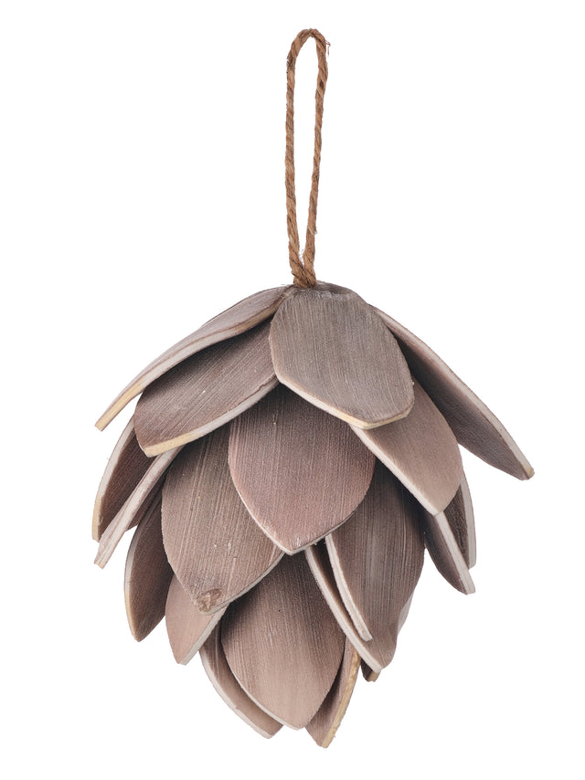 8" Foam Pinecone Ornament | Available in Warm Brown & Cream/Brown
