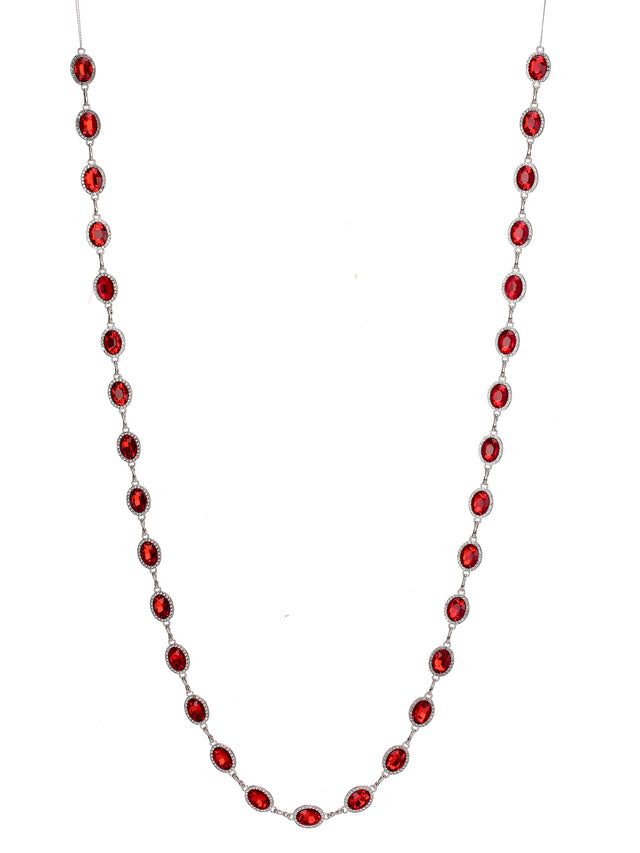 48" Red Heavy Jeweled Garland