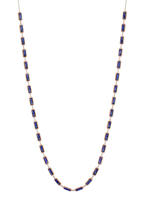 48" Blue & Champagne Rectangular Jewel Garland