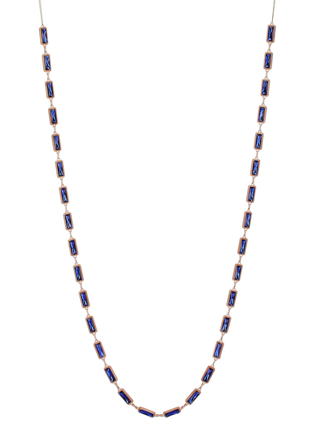 48" Blue & Champagne Rectangular Jewel Garland