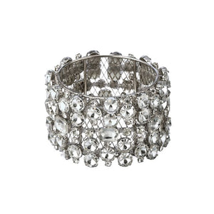 3.25" Faux Diamond Cuff Ring | Ribbon Bow Accessory *Bow sold separately*