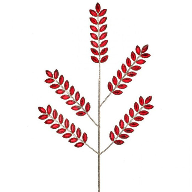 22.5" Red & Gold Jewel Spray