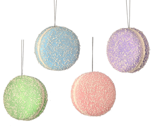 3" Pastel Foam Macaron Ornament | Green, Blue, Pink, or Lavender