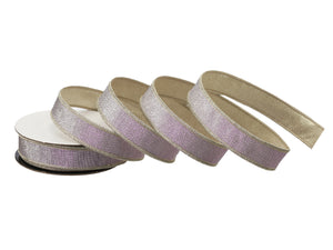 1" x 10 Yards Jacquard Metallic Ribbon | Available in Aqua, Lavender, & Mint Green