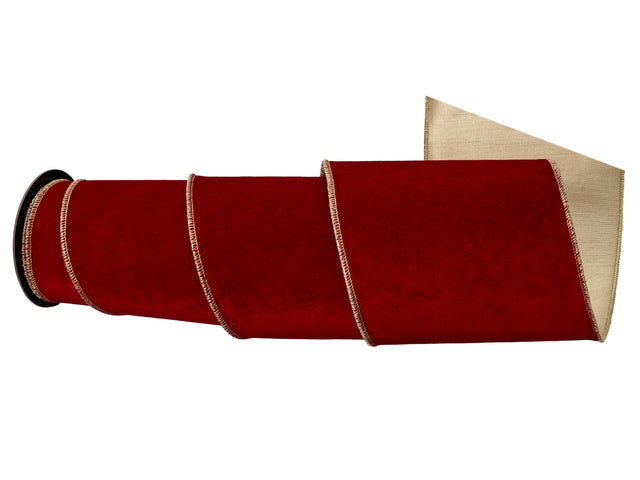 6" x 5YDS Velvet Premium Ribbon | Available in Black, Champagne, & Red