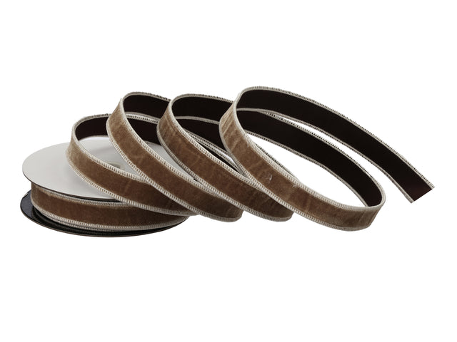 1" x 10YDS Taupe Suede Ribbon