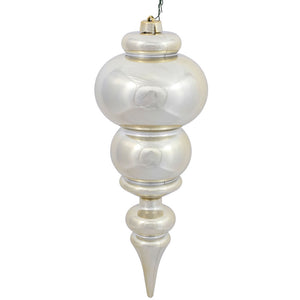 14" Shiny Finial Ornament, Champagne, Burgundy, Red, Midnight Blue, or Green