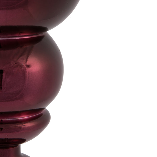 14" Shiny Finial Ornament, Champagne, Burgundy, Red, Midnight Blue, or Green