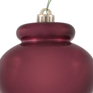 14" Burgundy Shiny Finial Ornament