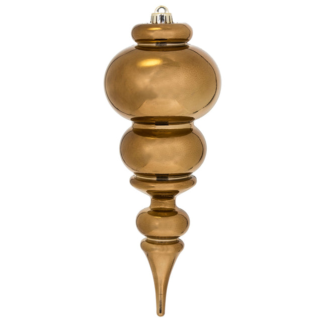 Mocha Shiny Finial Ornament 14"