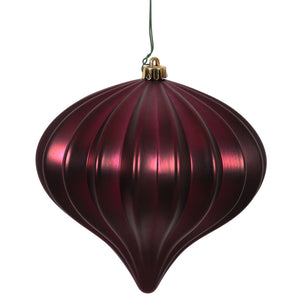 Wine Matte Onion Christmas Ornament 5.7", UV treated, Set of 3