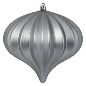 Pewter Matte Onion Christmas Ornament 5.7", UV treated, Set of 3