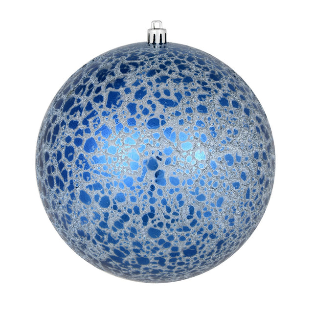 6" Crackle Ball Ornament, 4/Bag