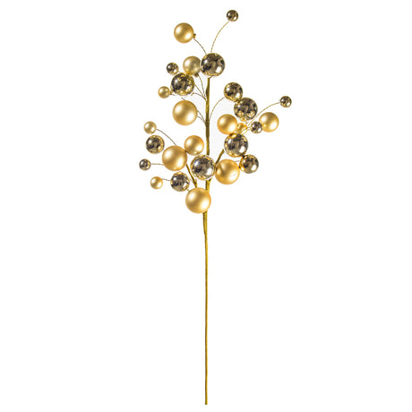 Ball Ornament Spray Mocha, Champagne, Red, Green, additional view