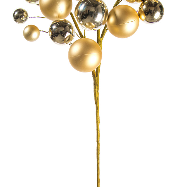 30" Ball Ornament Spray Mocha | Champagne | Red | Green