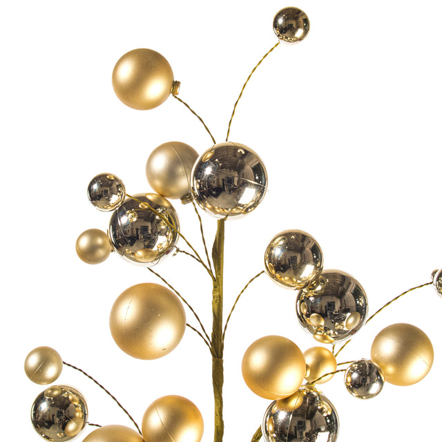 30" Ball Ornament Spray Mocha | Champagne | Red | Green