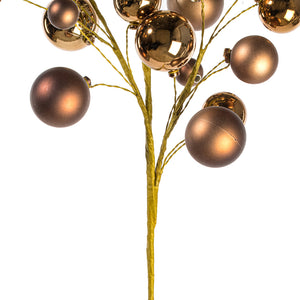 30" Ball Ornament Spray Mocha | Champagne | Red | Green