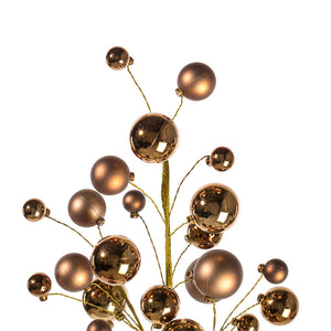 30" Ball Ornament Spray Mocha | Champagne | Red | Green