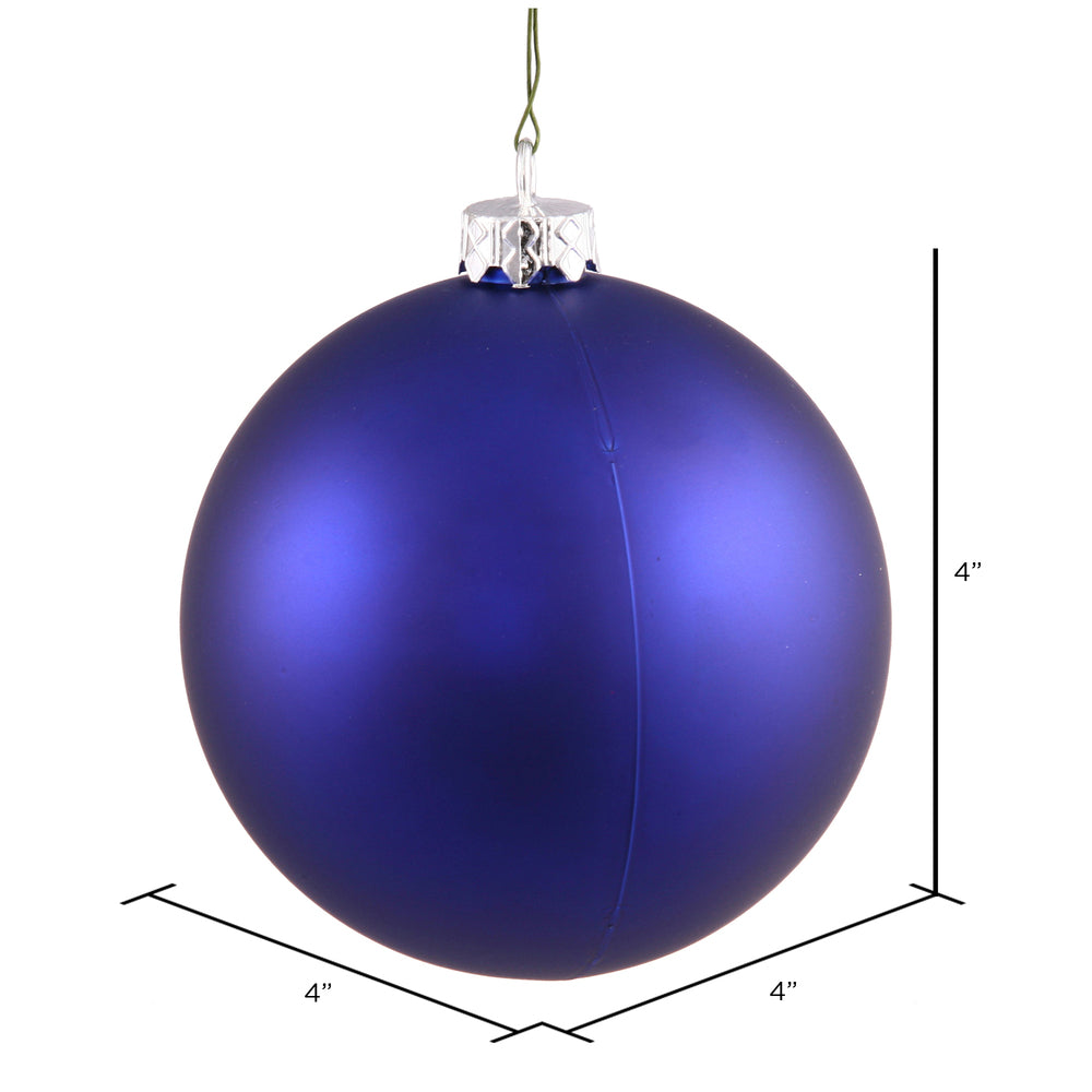 4" Cobalt Matte Ball Ornament