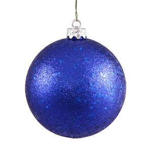 Cobalt Sequin Ball Ornament 6", 4 per Bag