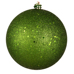 4" Juniper Green Sequin Ball Ornament, 6 per Bag