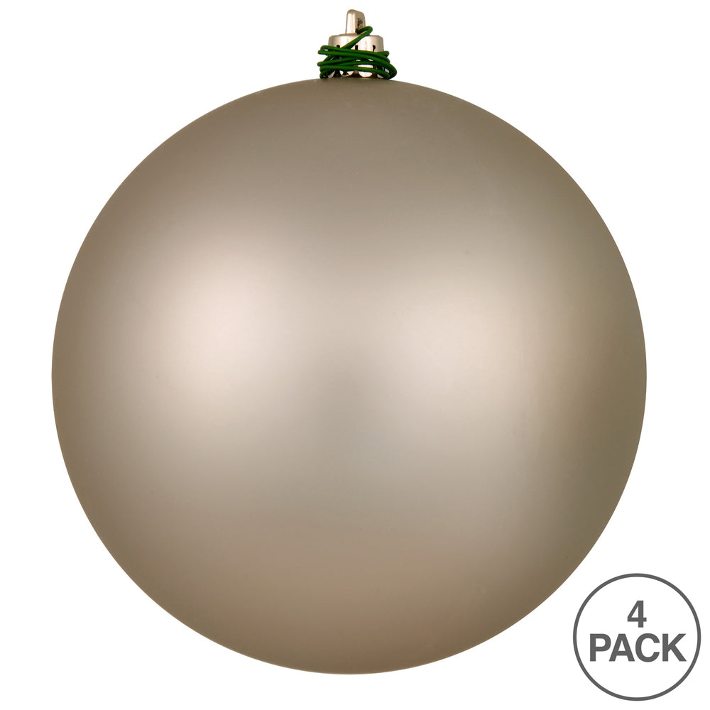6" Oat Matte Ball Ornament