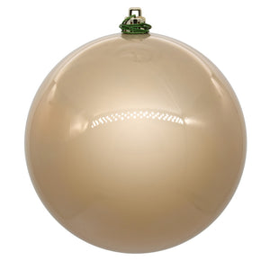 6" Oat Pearl UV Drilled Ball Ornament