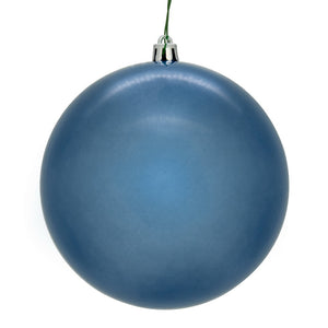 8" Denim Blue Matte Ball Ornament