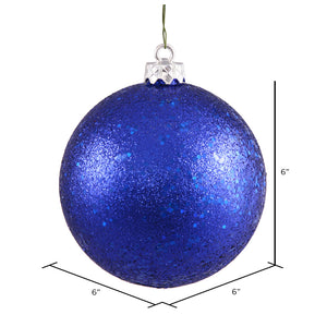 Cobalt Sequin Ball Ornament 6", 4 per Bag