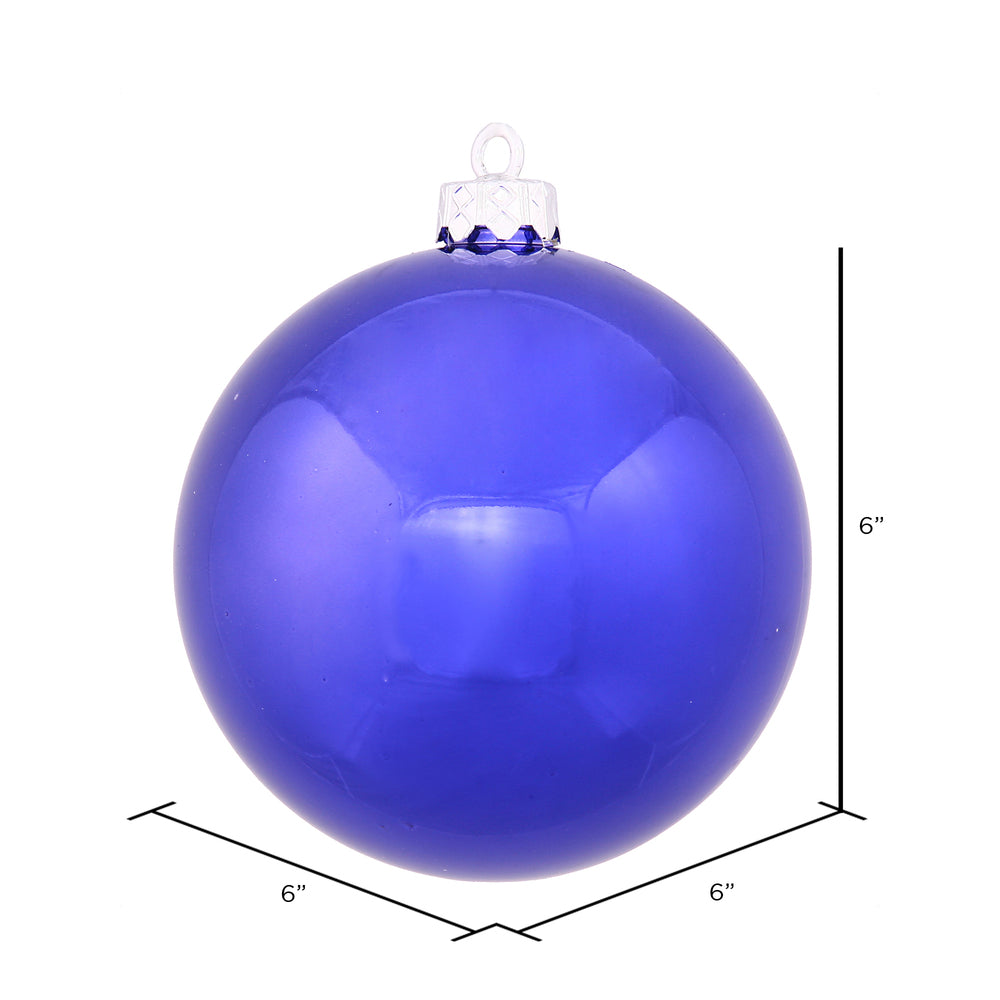 6" Cobalt Shiny Ball Ornament