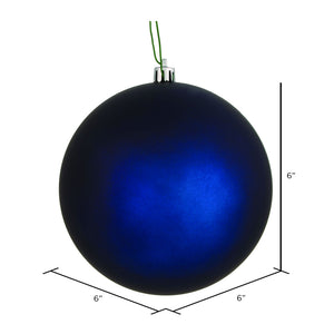 6" Midnight Blue Matte Ball Ornament