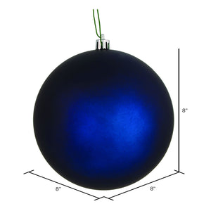 8" Midnight Blue Matte Ball Ornament