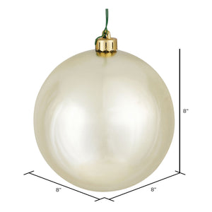 8" Shiny Ball Christmas Ornament UV