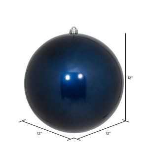 12" Midnight Blue Candy Ball Ornament