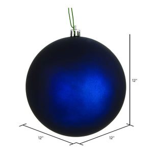 12" Midnight Blue Matte Ball Ornament