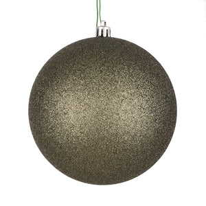 8" Glitter Ball Ornament Drilled