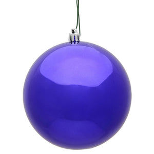 4" Purple Shiny Shatterproof Ball Ornament