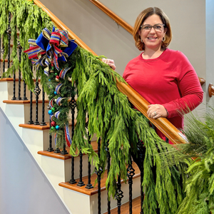 40" x 27" Real Touch Norfolk Pine Dripping Garland